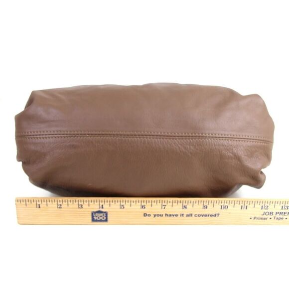 Unica Firenze BROWN GENUINE LEATHER FRAME XBODY CHAIN SHOULDER BAG HANDBAG PURSE - Picture 10 of 16